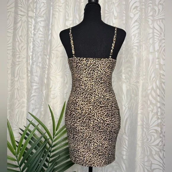 SHEIN Leopard Print Mini Dress with Spaghetti Straps - Picture 2 of 9